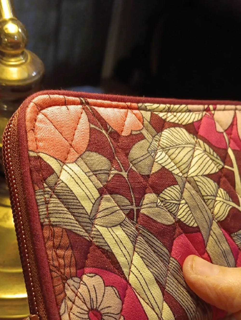 Vera Bradley Grab & Go RFID Wristlet in the retired Bohemian Blooms pattern. - Picture 10 of 14